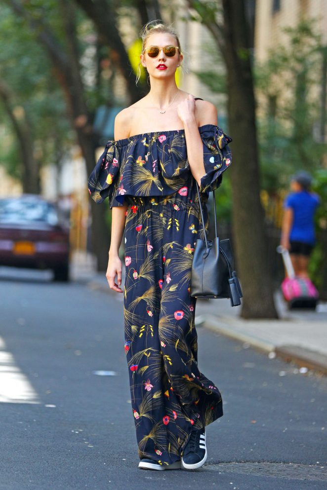 Karlie Kloss in Jumpsuit out in New York