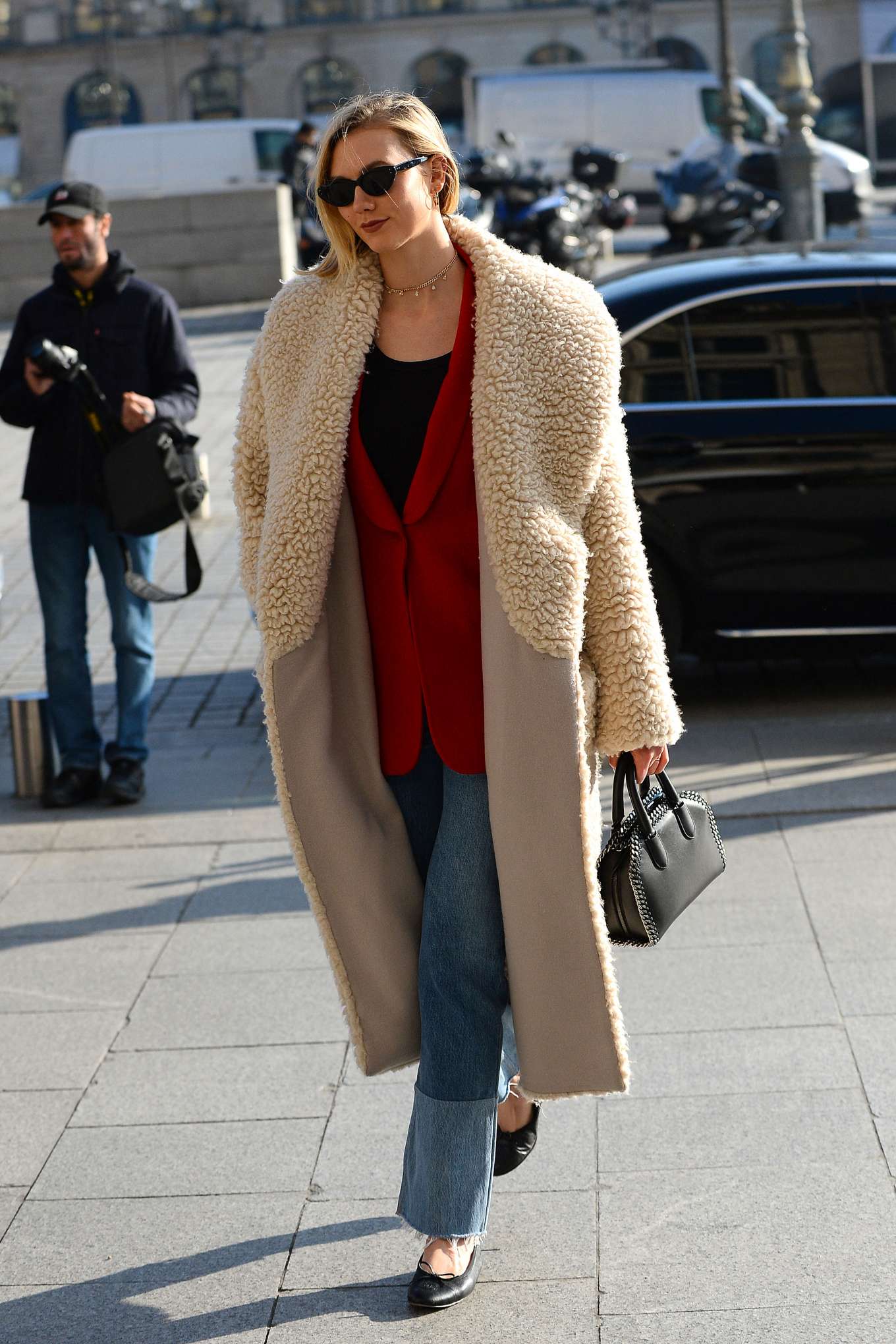 Karlie Kloss in Long Coat - Out and about in Paris-12 | GotCeleb