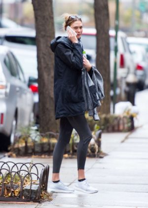 Karlie Kloss out in the West Village