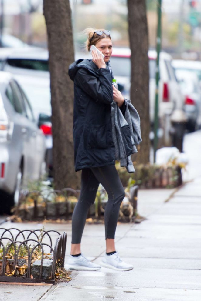 Karlie Kloss out in the West Village