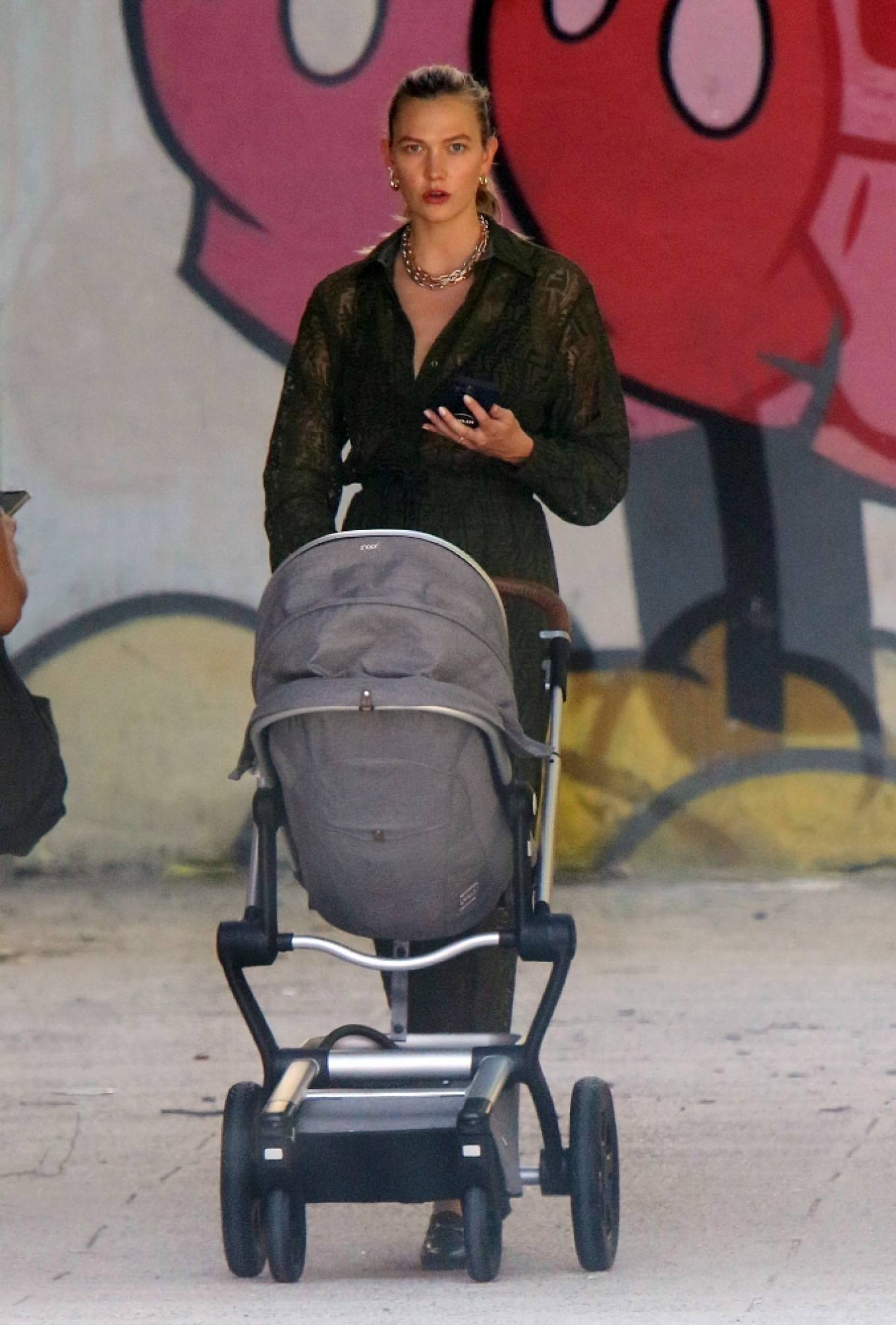 Karlie Kloss 2021 : Karlie Kloss – seen walking baby Levi in Soho in New York City-03