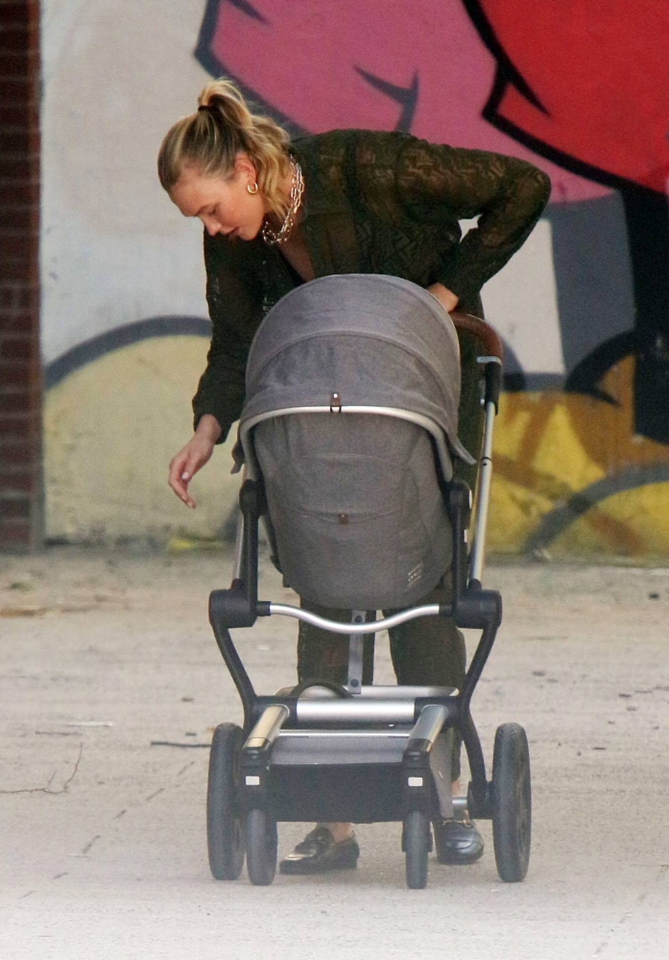 Karlie Kloss 2021 : Karlie Kloss – seen walking baby Levi in Soho in New York City-04