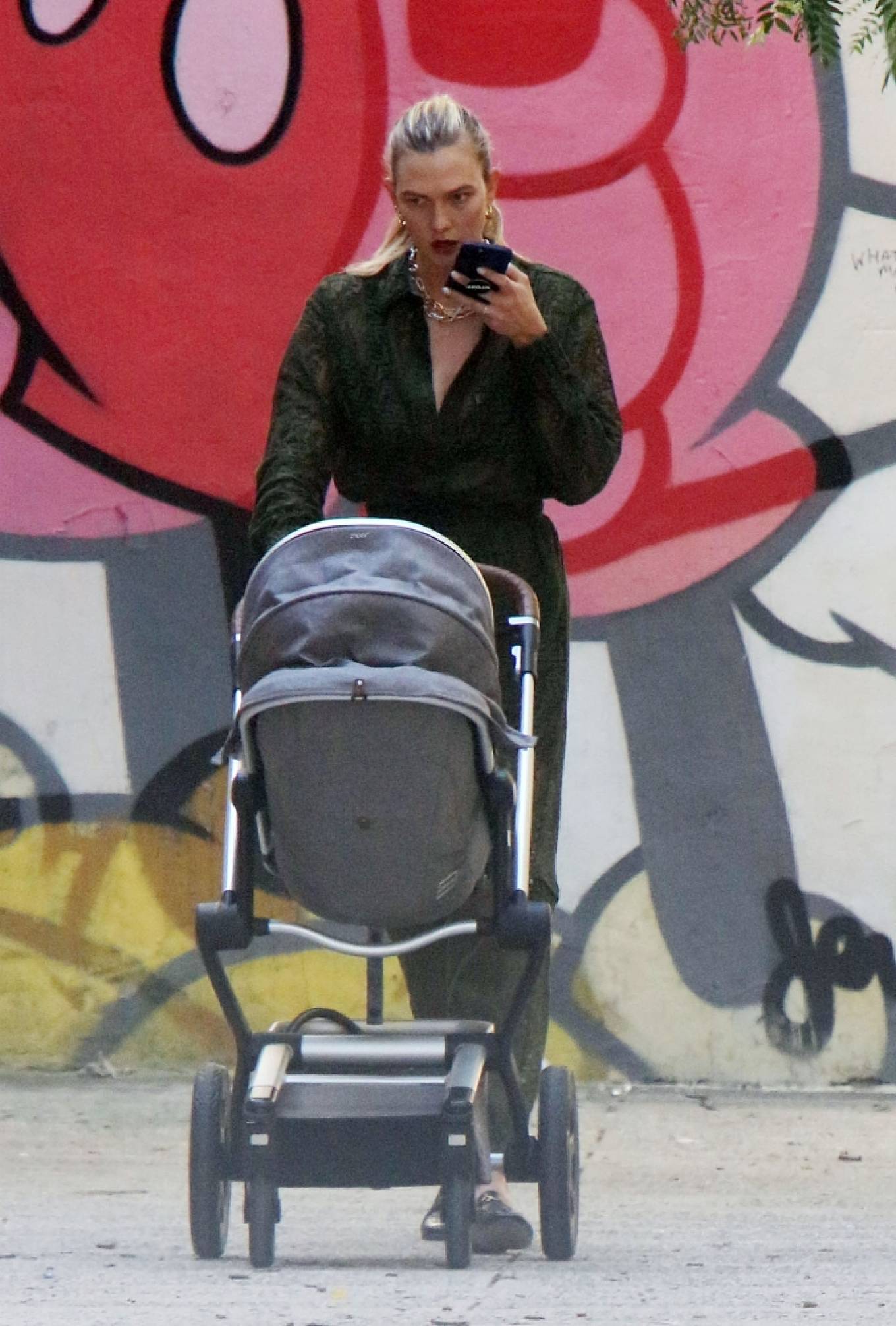 Karlie Kloss 2021 : Karlie Kloss – seen walking baby Levi in Soho in New York City-05
