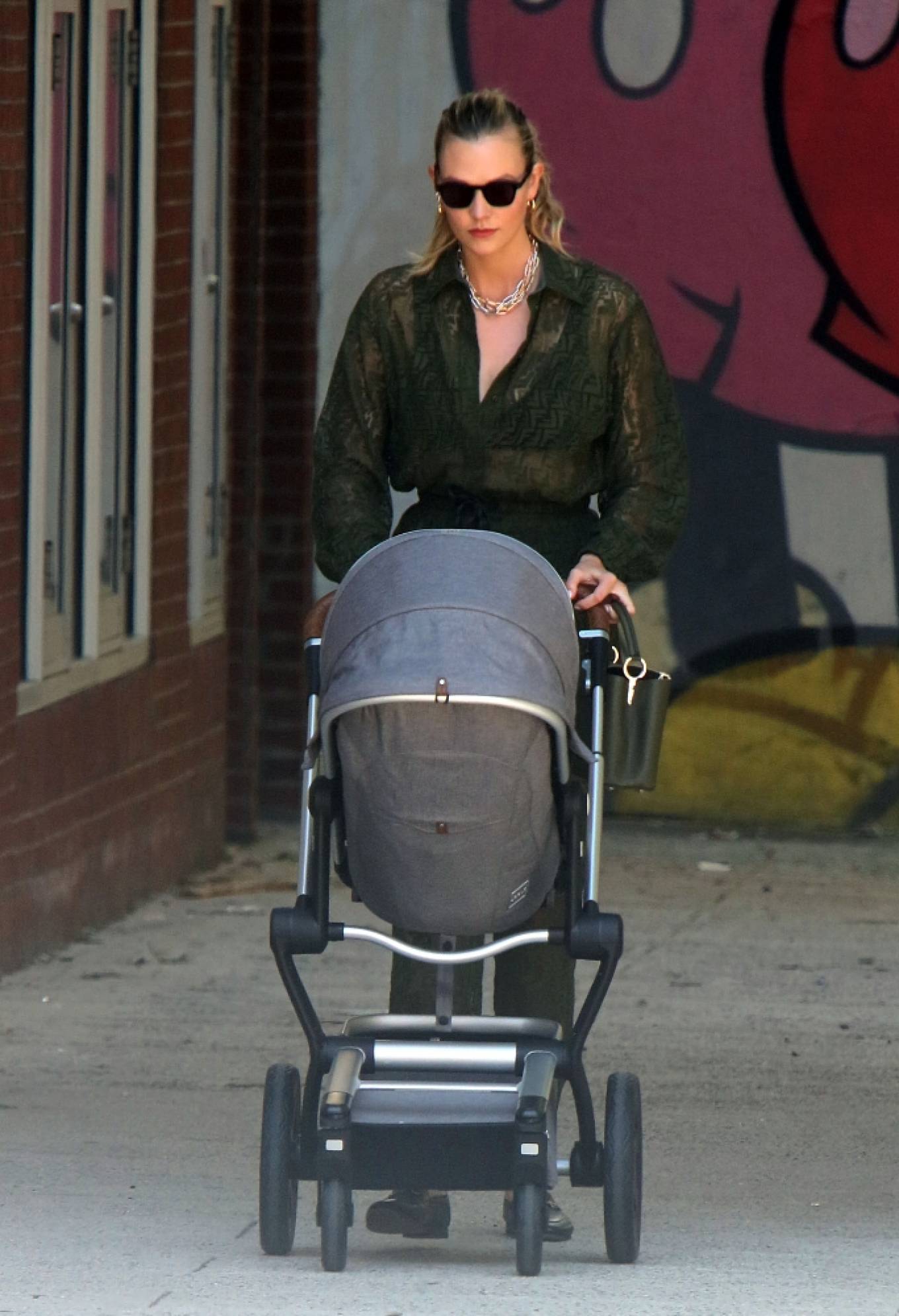 Karlie Kloss 2021 : Karlie Kloss – seen walking baby Levi in Soho in New York City-06