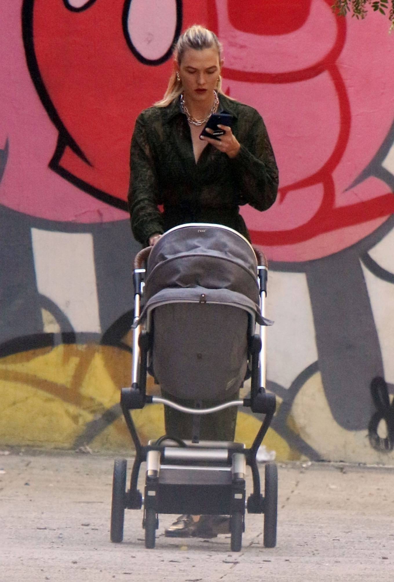 Karlie Kloss 2021 : Karlie Kloss – seen walking baby Levi in Soho in New York City-07