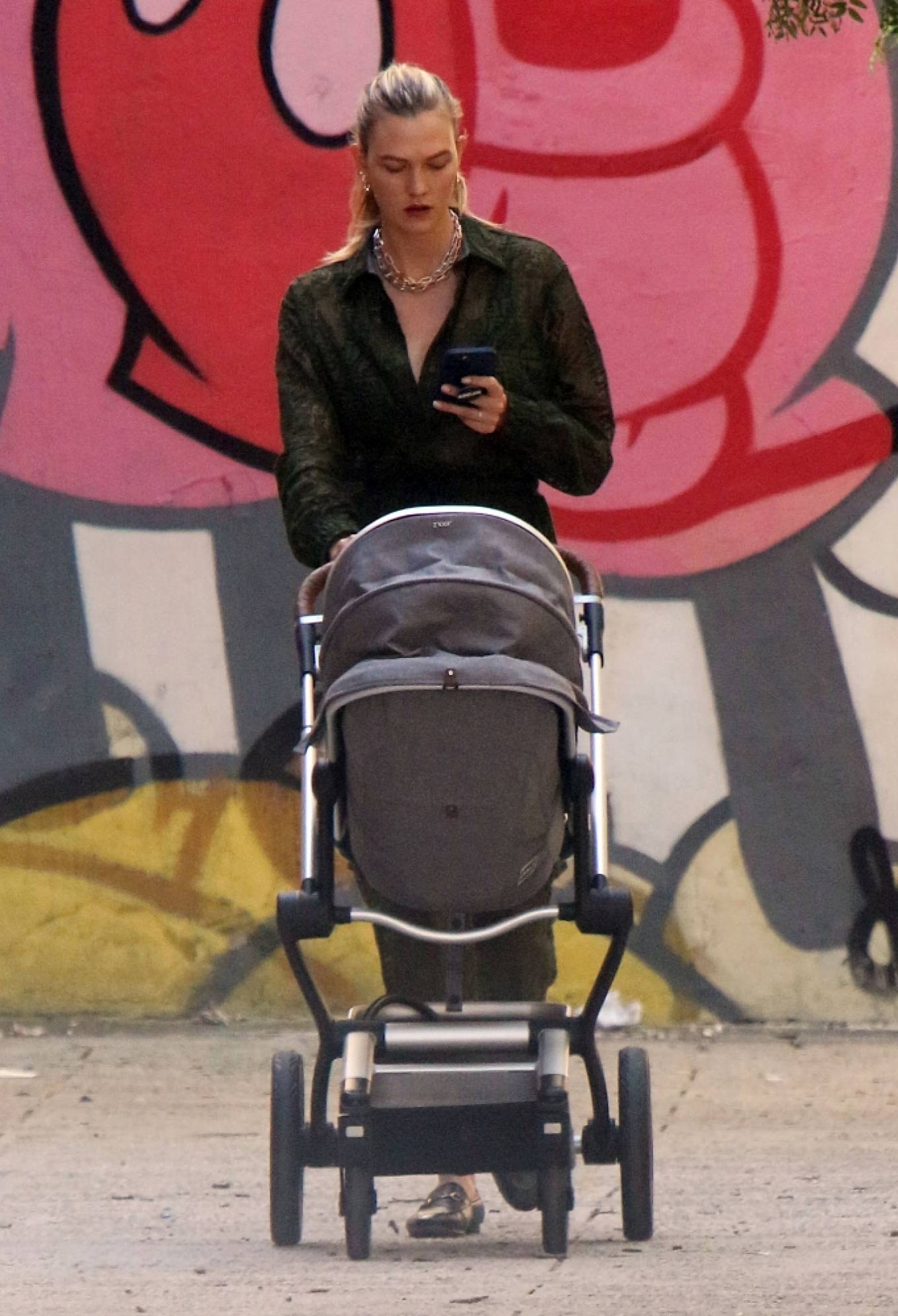 Karlie Kloss 2021 : Karlie Kloss – seen walking baby Levi in Soho in New York City-08