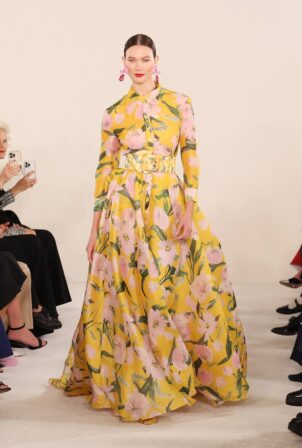 Karlie Kloss - walks the runway at Carolina Herrera SS 2023 fashion show