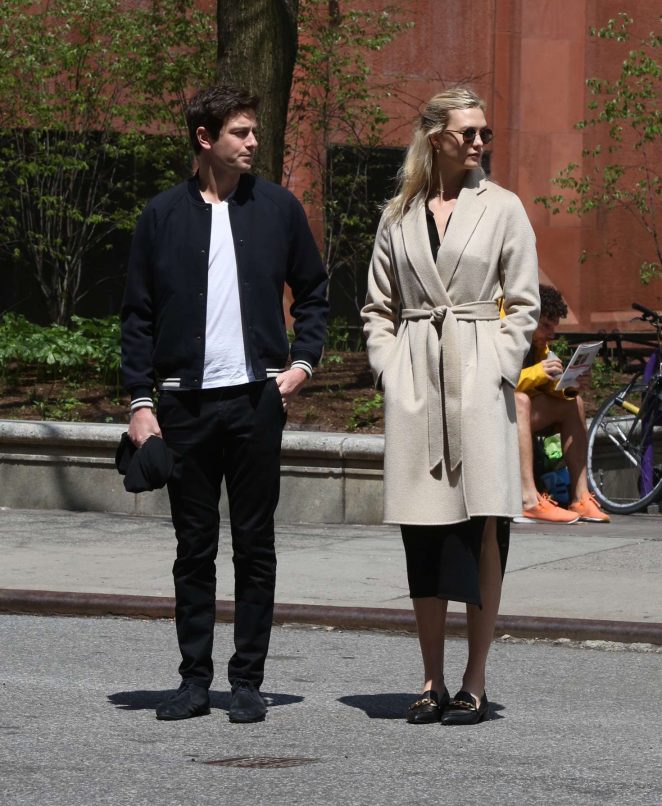 Karlie Kloss with her boyfriend in out in NYC
