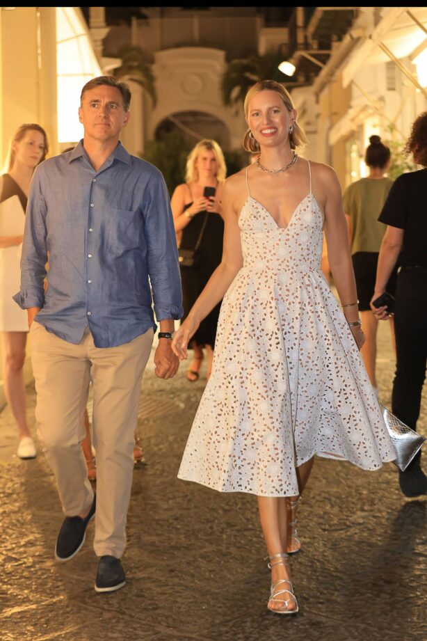 Karolina Kurkova - With her husband Archie Drury out in Capri