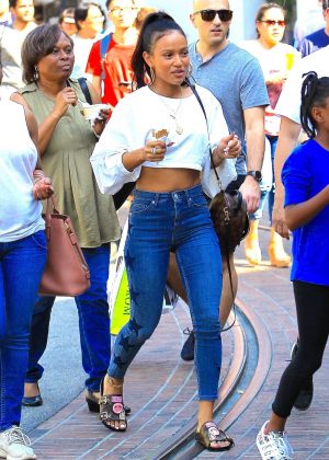 Karrueche Tran at the Grove in West Hollywood