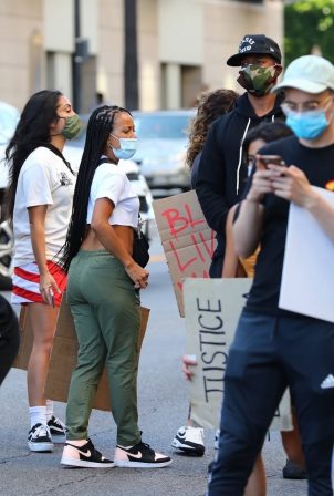 Karrueche Tran - Black Lives Matter protest in Los Angeles