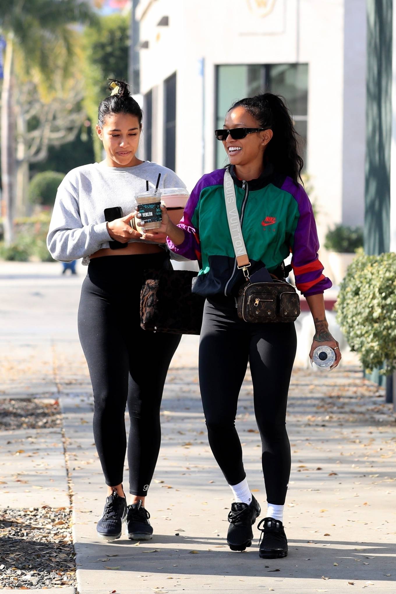 Karrueche Tran - Leaving Alfred's Coffee with a friend in West Hollywood