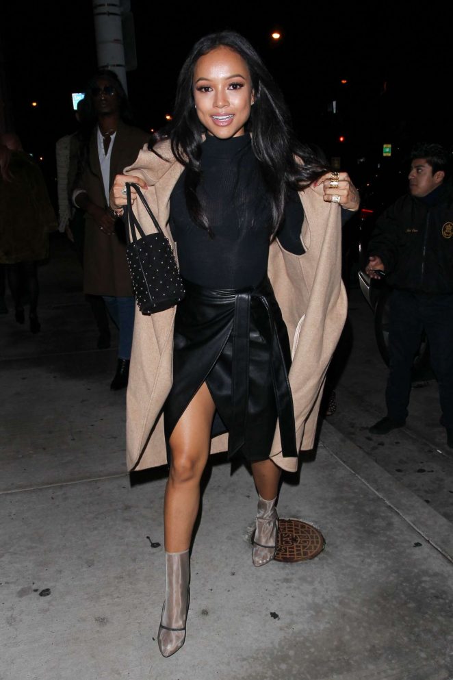 Karrueche Tran out for dinner in West Hollywood