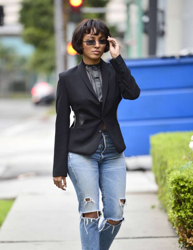 Kat Graham in Ripped Jeans - Out in LA