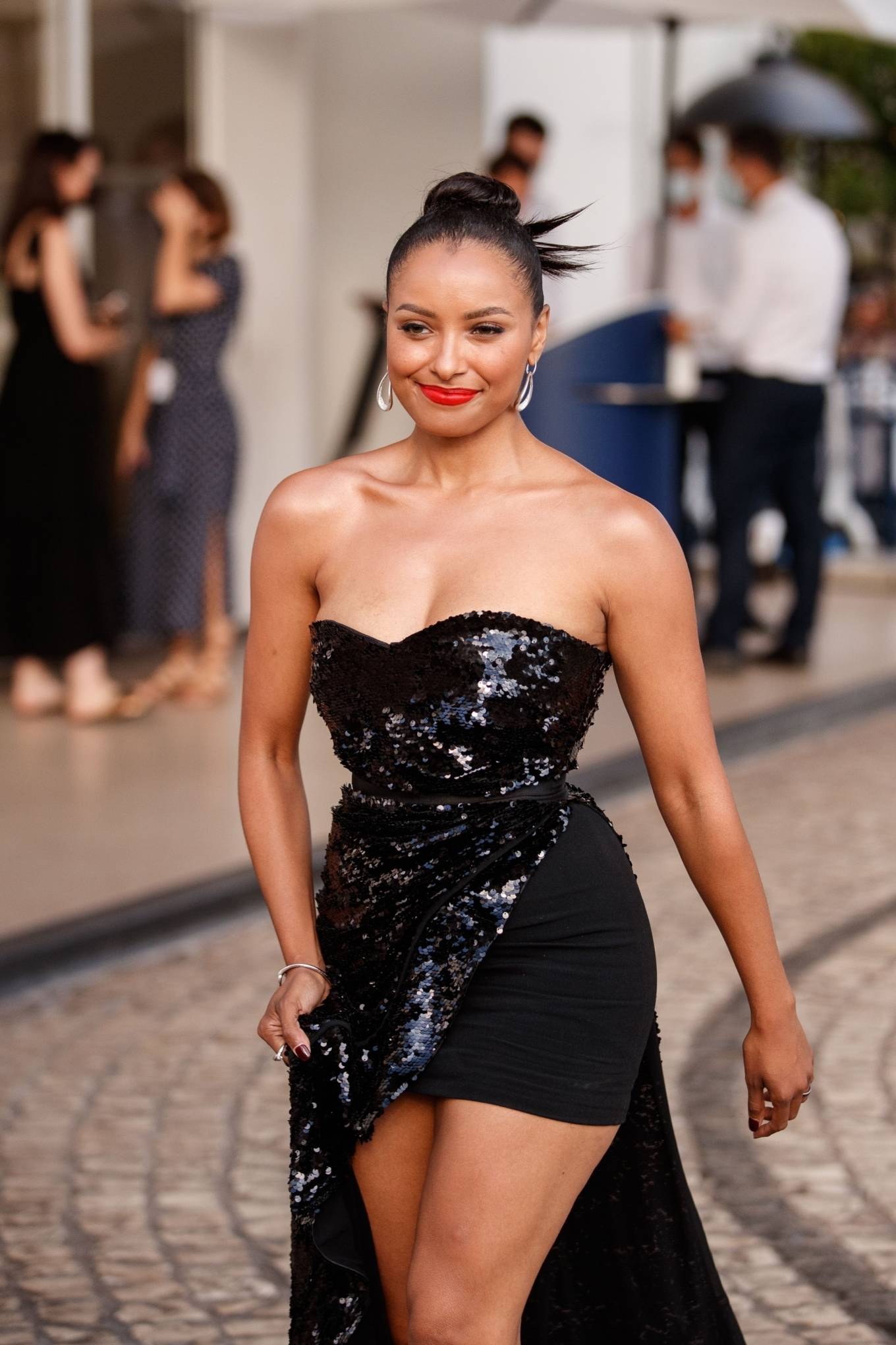 Kat Graham 2021 : Kat Graham – Seen outside the Martinez Hotel during the 74th Cannes Film Festival in Cannes-03