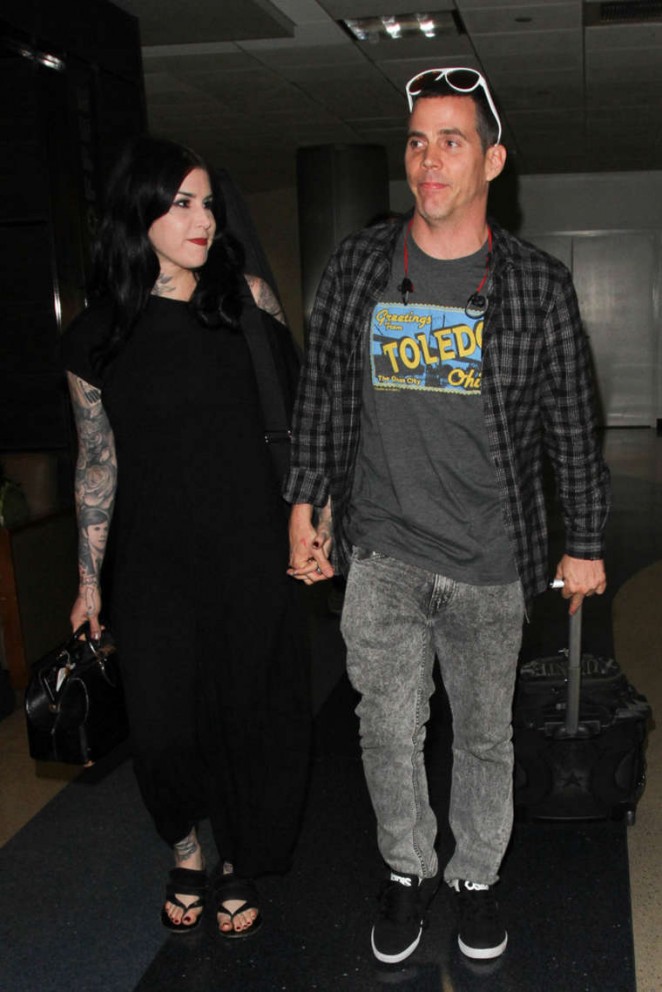 Kat Von D and Steve O at LAX Airport in LA