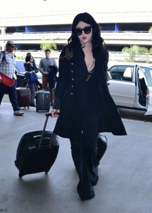 Kat Von D - Arrives at LAX Airport in Los Angeles