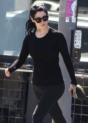 Kat Von D in Tights out in West Hollywood