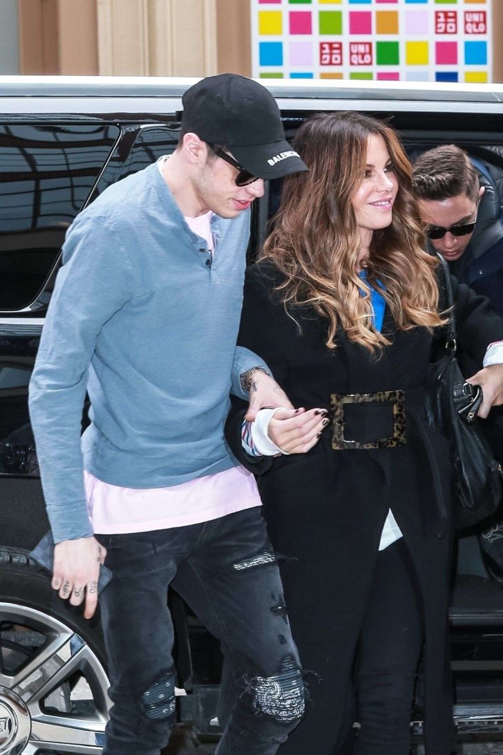 Kate Beckinsale and Pete Davidson - Leaving the NY Rangers game in NYC