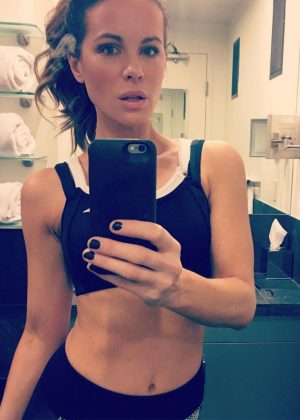 Kate Beckinsale at the Gym - Instagram