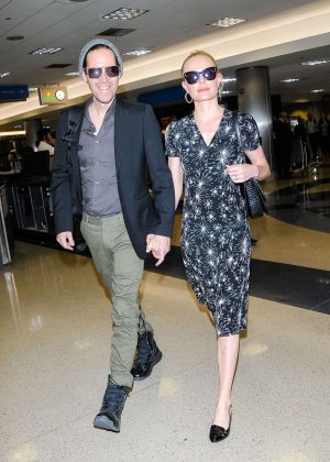 Kate Bosworth and Michael Polish at Los Angeles International Airport