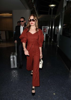 Kate Bosworth at LAX with her husband Michael Polish in LA