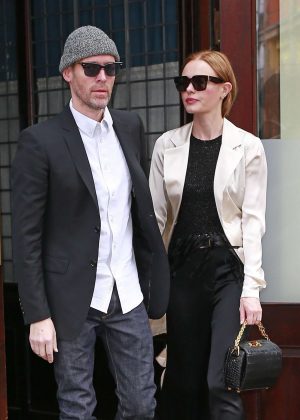 Kate Bosworth with her husband Leaves Greenwich Hotel in NYC