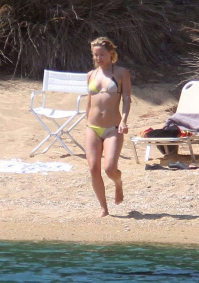 Kate Hudson in Bikini at the beach in Skiathos Island