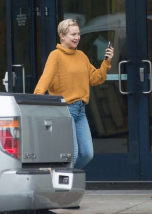 Kate Hudson in Yellow Sweater out in Los Angeles
