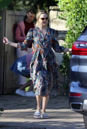 Kate Hudson - Wears a flower dress while out in Los Angeles