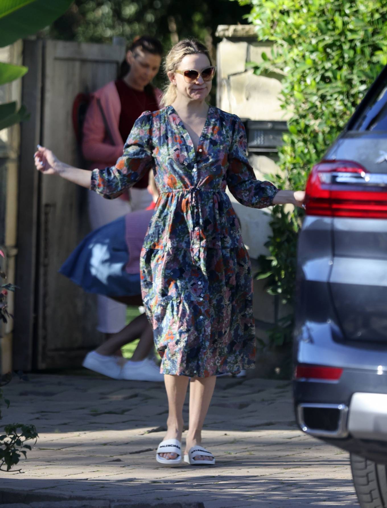 Kate Hudson - Wears a flower dress while out in Los Angeles