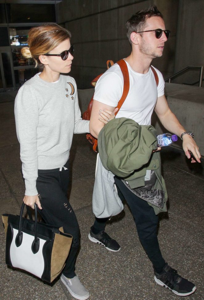 Kate Mara and Jamie Bell at LAX Airport in Los Angeles