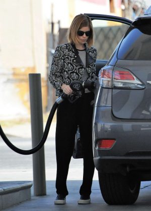 Kate Mara at a gas station in Malibu