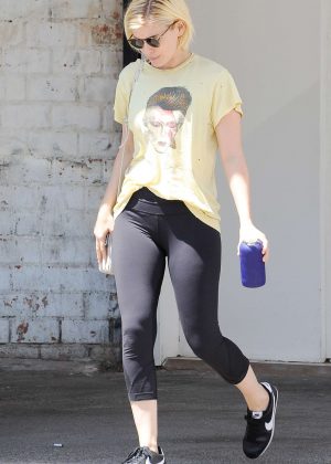 Kate Mara in Tights Leaving the Gym in Los Angeles
