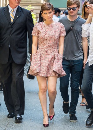 Kate Mara in Mini Dress Out in NYC
