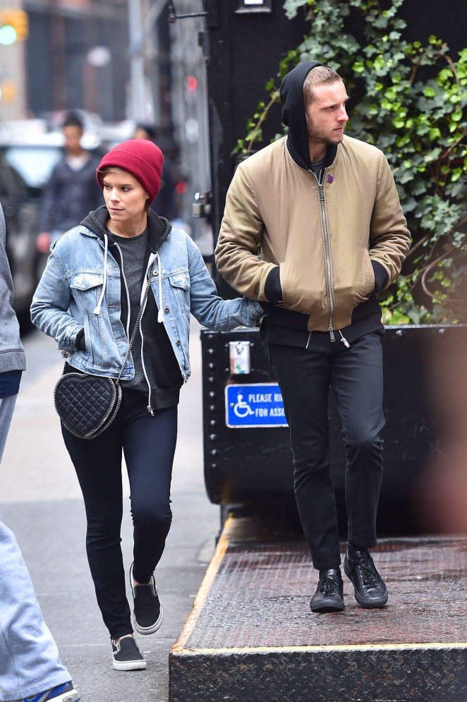 Kate Mara with boyfriend out in Soho