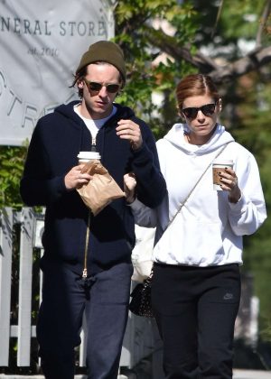 Kate Mara with Jamie Bell out in Silver Lake
