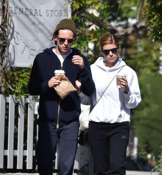 Kate Mara with Jamie Bell out in Silver Lake