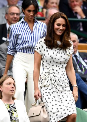 Kate Middleton and Meghan Markle - 2018 Wimbledon Tennis Championships in London