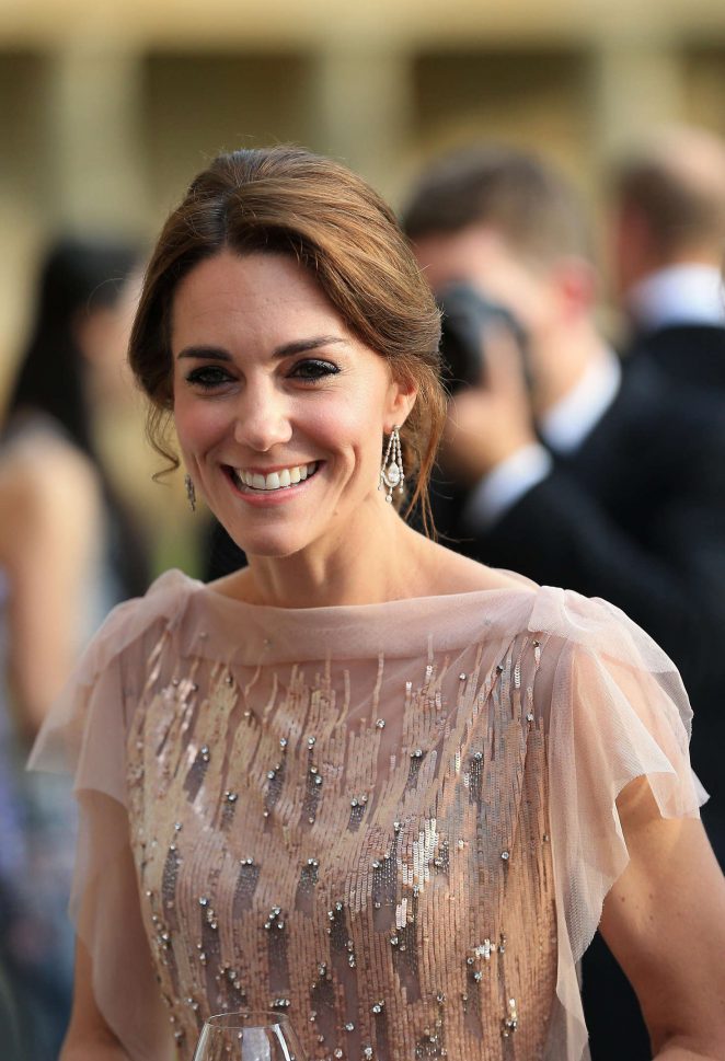 Kate Middleton at a gala dinner at Houghton Hall in King's Lynn in England