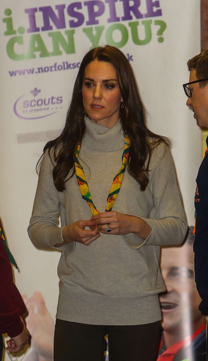 Kate Middleton at a special Cub Scout Pack meeting in London