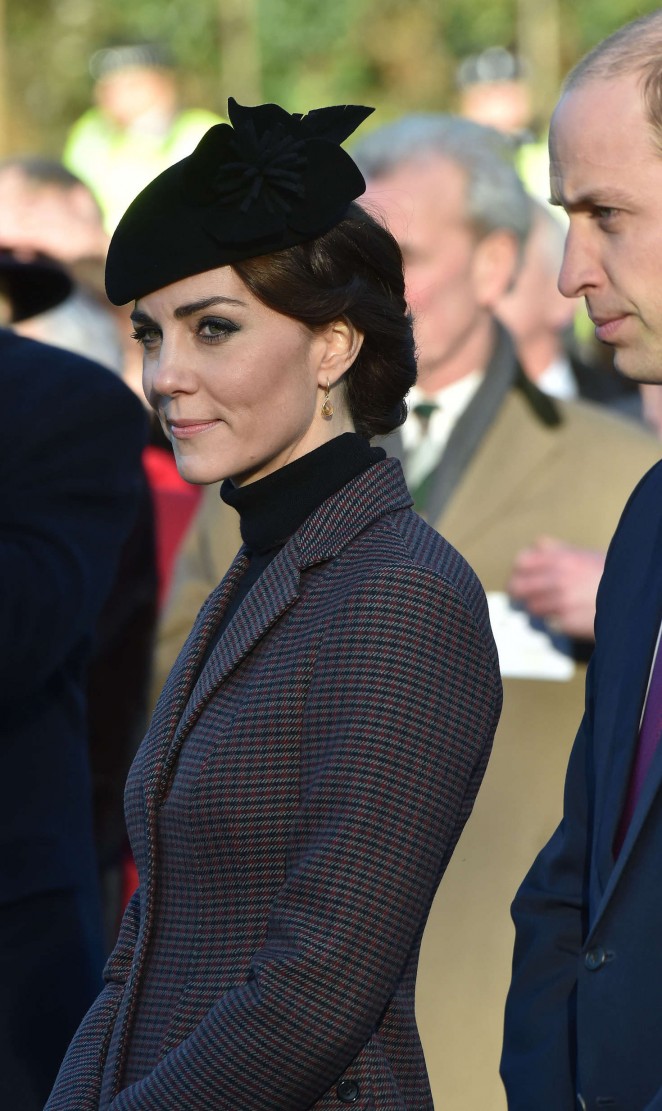 Kate Middleton at the Sandringham Memorial Cross in Norfolk