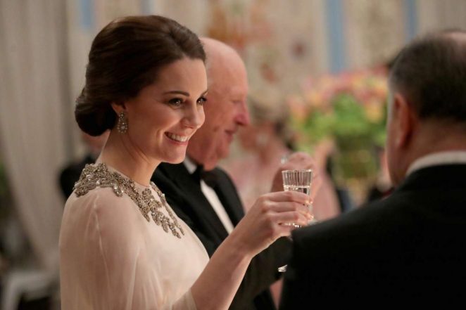Kate Middleton - Attends a dinner at the Royal Palace in Oslo - Norway