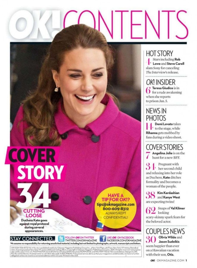 Kate Middleton - OK USA Magazine (January 2015)