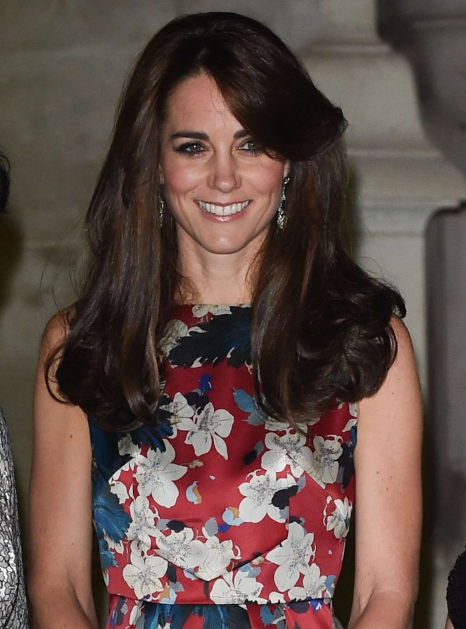 Kate Middleton in Floral Dress at V&A Museum in London