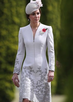 Kate Middleton visiting Commonwealth War Graves Commission Cemetery Bedford House in Belgium