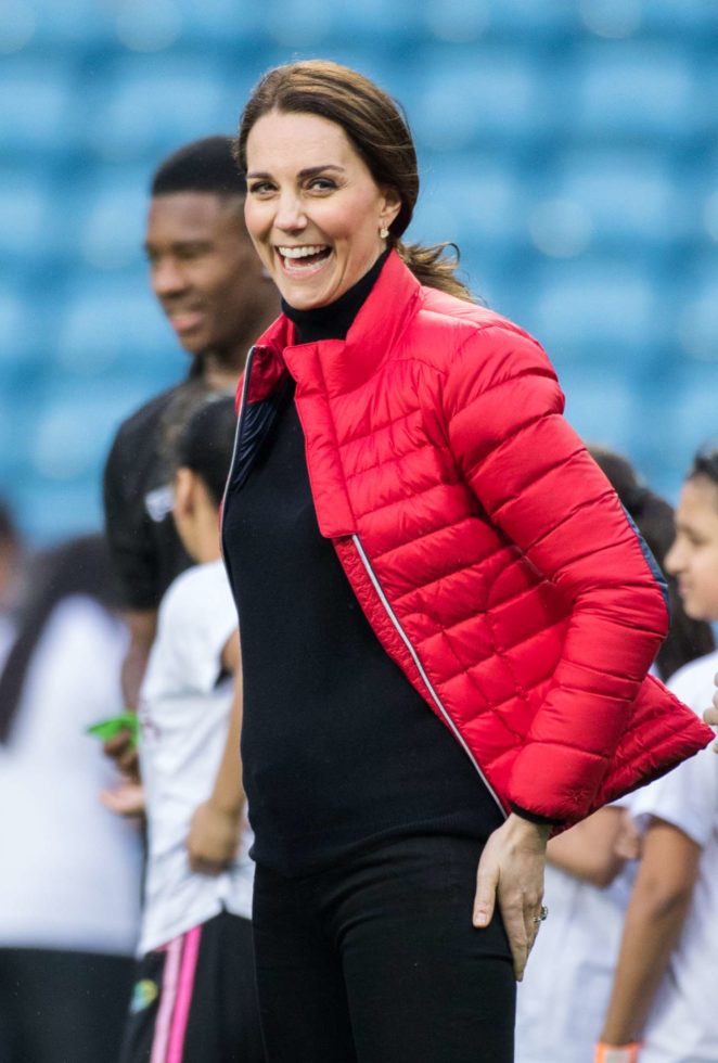 Kate Middleton - Visits Aston Villa Football Club in Birmingham