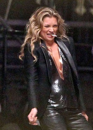 Kate Moss - Filming a Rimmel Commercial in London