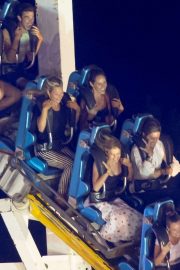 Kate Moss have fun in the amusement park Azur park in Gassin