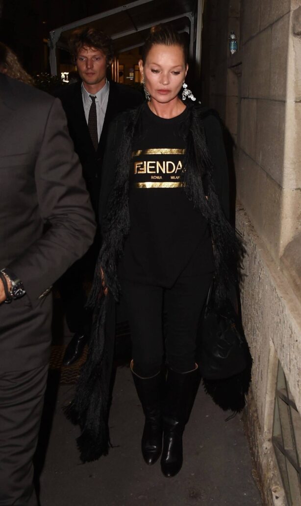 Kate Moss - Leaves Fendace after party during Milan Fashion Week